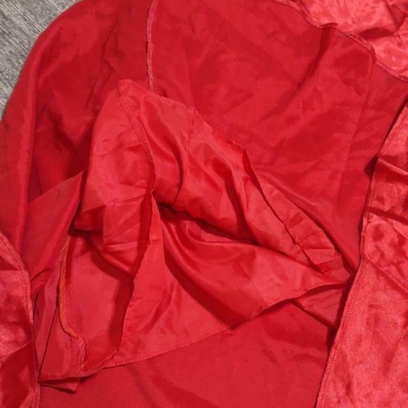 Red Strapless Mermaid Gown with Rhinestone Embellished Front Band - Picture 12 of 16